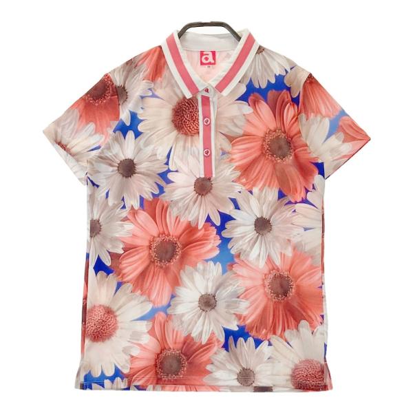 archivio（アルチビオ） 半袖ポロシャツ 花柄 ブルー系 38 ゴルフ