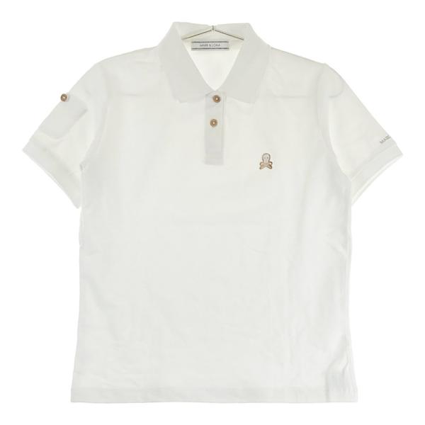 マークアンドロナ レディースポロシャツ ホワイト38タグ付き新品未使用 MARK&LONA マークアンドロナ 半袖ポロシャツ ホワイト系 M
