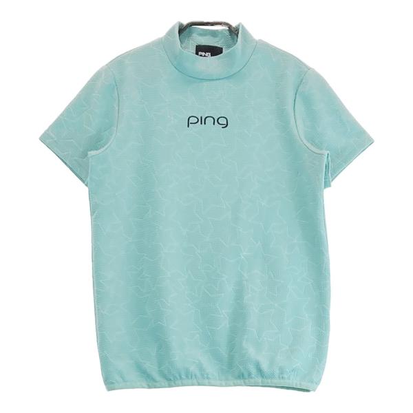 ping ピン　半袖　ハイネック　カットソー　ゴルフウェア　ブルーLL　バス柄 楽天市場】モックネック ping ゴルフ 半袖の通販