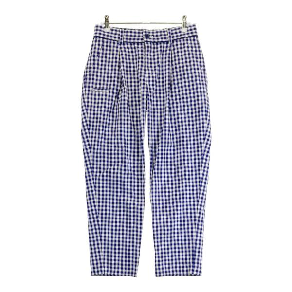 BEAMS GOLF（ビームス ゴルフ） ストレッチパンツ チェック柄 ブルー系