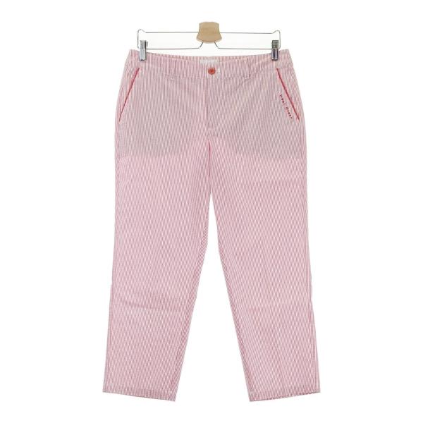 ヒールクリーク★ゴルフパンツ 40 ストライプ柄 薄グレー★新品タグ付 ヒールクリーク☆ゴルフパンツ 40 ストライプ柄 薄グレー☆新品