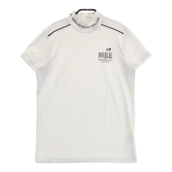サイズ：2 MASTER BUNNY EDITION マスターバニーエディション  ネックデザイン ハイネック半袖Tシャツ  ホワイト系 [240101495799] ゴルフウェア レディース ストスト MASTER BUNNY EDITION マスターバニーエディション ハイネック