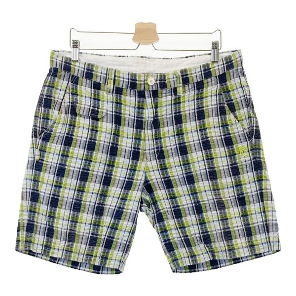 新品未使用 パーリーゲイツ チェック柄 ゴルフパンツ 裏起毛 メンズ 6 PEARLY GATES（パーリーゲイツ） コットン ハーフパンツ チェック柄