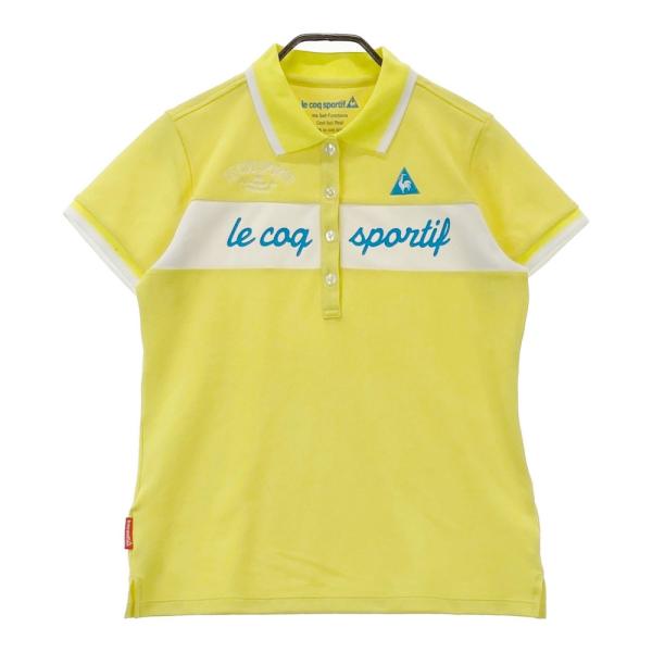 LECOQ GOLF ルコックゴルフ  半袖ポロシャツ  イエロー系 LL ゴルフウェア レディース