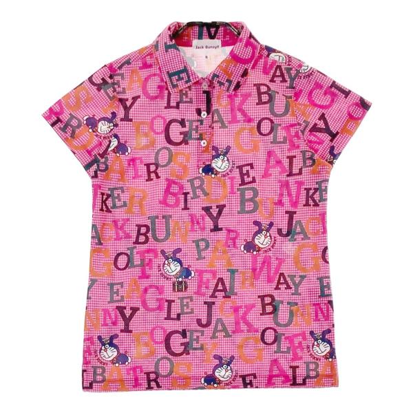 JACK BUNNY ジャックバニー ×ドラえもん 半袖ポロシャツ 総柄 JACK BUNNY ジャックバニー ×ドラえもん 半袖ポロシャツ 総柄
