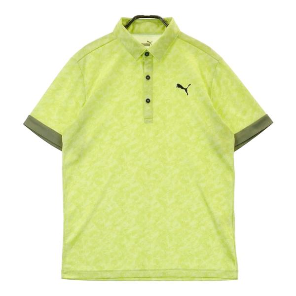 PUMA - PUMA GOLF プーマゴルフ カモフラ 総柄 ポロシャツ ゴルフ ウェア ◇プーマゴルフ メンズ 半袖ポロシャツ カモフラ柄 Lサイズ