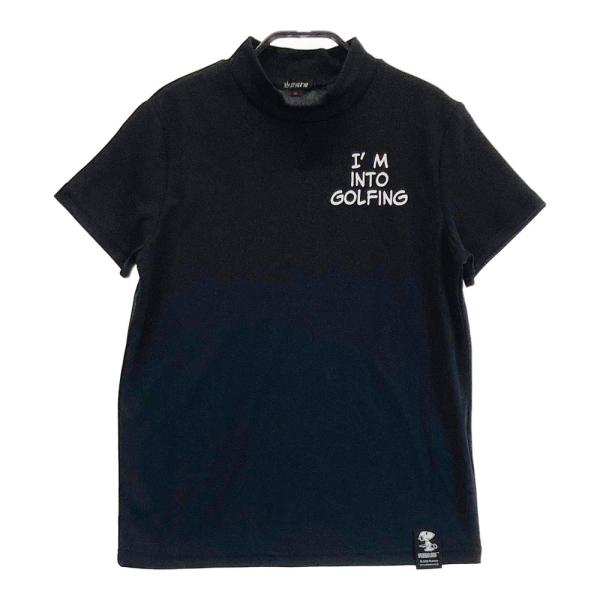 サイズ：38 HORN GMT ホーン ガーメント ×SMURFS 2024年モデル ハイネック 半袖Tシャツ  ブラック系 [240101497869] ゴルフウェア レディース ストスト サイズ：38 HORN GMT ホーン ガーメント ×SMURFS 2024年モデル