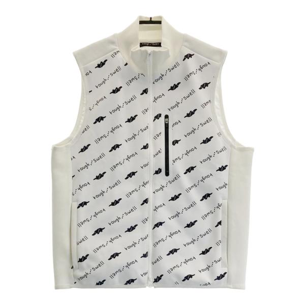 【rough&swell】中綿パデットベスト　ゴルフ　メンズＬ 超美品】ラフアンドスウェル リバーシブルダウンベスト ネイビー