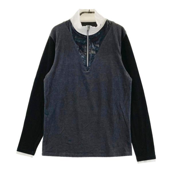 MARK&LONA マークアンドロナ 長袖ハーフジップTシャツ グレー系 LXL