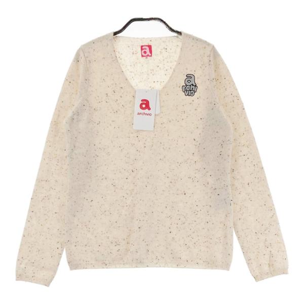 archivio アルチビオ ハート ニットセーター ベージュ 36 archivio アルチビオ ハート ニットセーター ベージュ 36