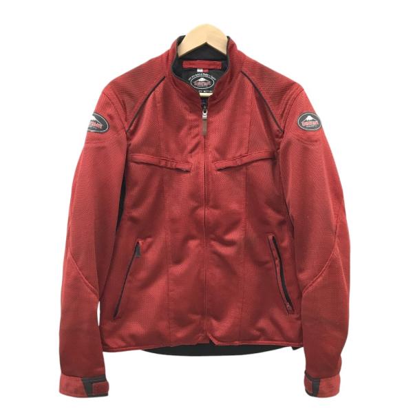 KUSHITANI バイクジャケット メッシュメンズMサイズ ブラック/レッド クシタニ KUSHITANI K-2188 フルメッシュ ジャケット レッド系