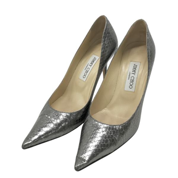 【Rincoooさま】【美品】JIMMY CHOO パンプス 38 シルバー JIMMY CHOO ジミーチュウ パンプス シルバー系 38 1/2