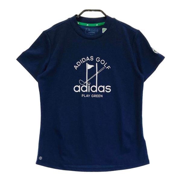 adidas レディース ゴルフシャツ M ネイビー ADIDAS GOLF アディダスゴルフ 2023年モデル 半袖Tシャツ ネイビー系 L