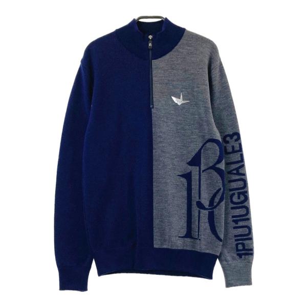 1PIU1UGUALE3 GOLF GDK001 ハーフジップ ニット セーター ネイビー系 4