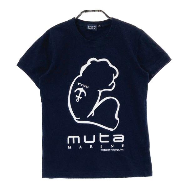 サイズ：0 MUTA MARINE ムータマリン ×POPEYE 半袖Tシャツ プリント  ホワイト系 [240101465672] ゴルフウェア レディース ストスト MUTA MARINE ムータマリン ×POPEYE 半袖Tシャツ ロゴプリント