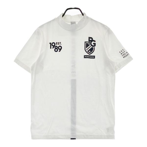 PEARLY GATES パーリーゲイツ 半袖ハイネックTシャツ ホワイト系