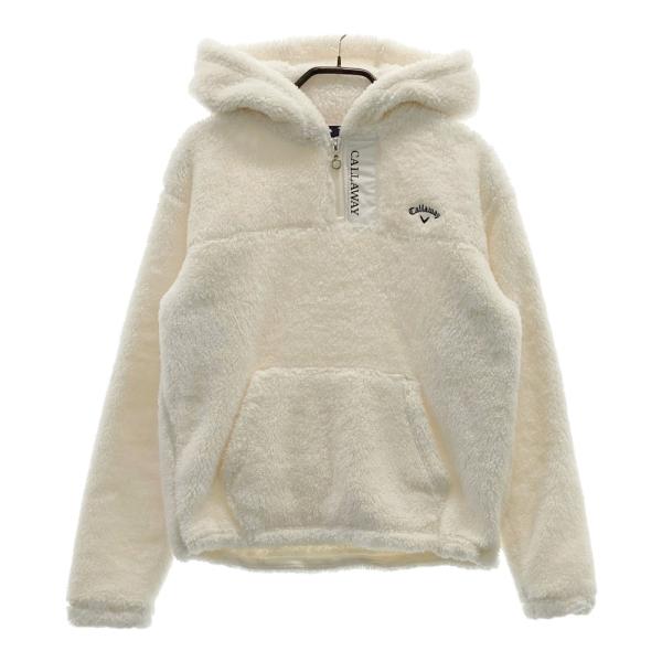 CALLAWAY キャロウェイ ボア ハーフジップパーカー ホワイト系 S