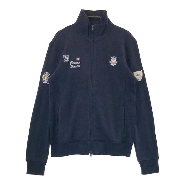 【ビームスゴルフ】ゴルフウェア　ジャケット　ブルゾン ドッキング ネイビー L 中古 メンズ ビームスゴルフ BEAMSGOLF フルジップアウター L 紺