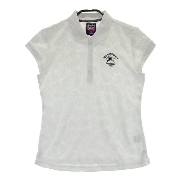 Admiral（アドミラル） 半袖ポロシャツ パイル地 総柄 ホワイト系 M