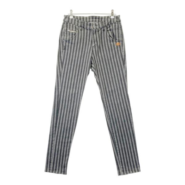 PEARLY GATES 30周年 ストレッチパンツ ストライプ グレー系 PEARLY GATES（パーリーゲイツ） 30周年 ストレッチパンツ ストライプ