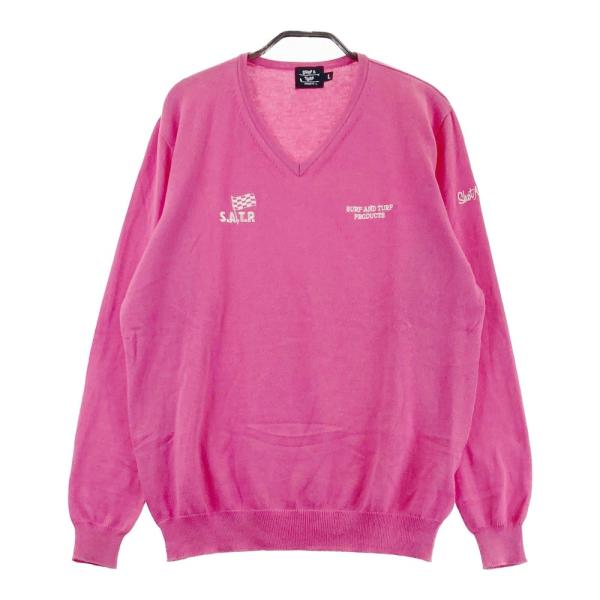SURF&TURF サーフアンドターフ Vネックニットセーター ピンク系 L