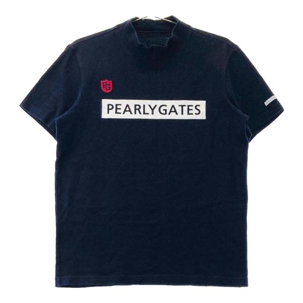 PEARLY GATES パーリーゲイツ ハイネック 半袖Tシャツ ネイビー PEARLY GATES パーリーゲイツ ハイネック 半袖Tシャツ ネイビー