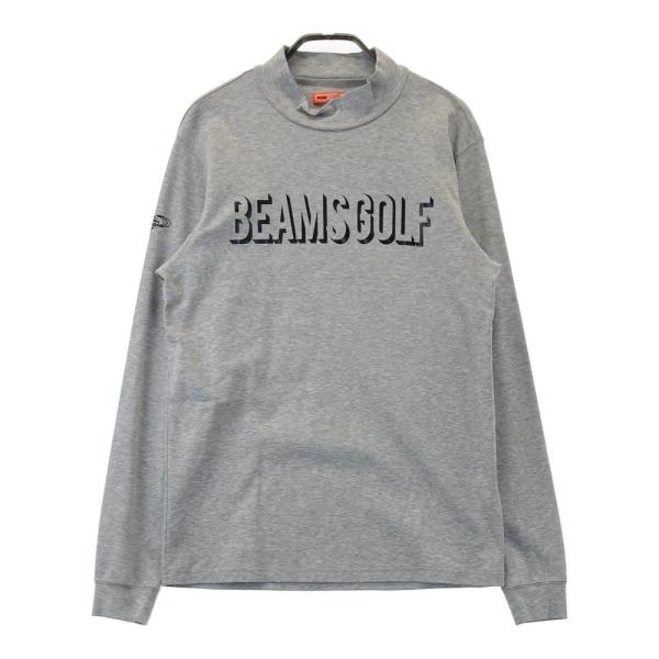 サイズ：M BEAMS GOLF ビームスゴルフ 2023年モデル ハイネック 長袖Tシャツ  グレー系 [240101366057] ゴルフウェア メンズ ストスト BEAMS GOLF ビームスゴルフ 2023年モデル ハイネック 長袖T