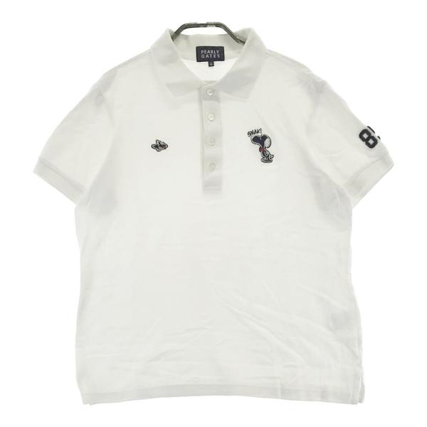 PEARLY GATES（パーリーゲイツ） ×PEANUTS 半袖ポロシャツ スヌーピー