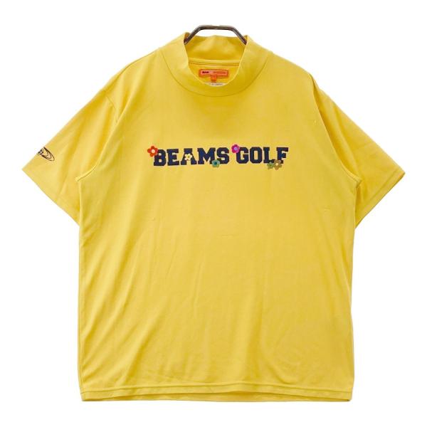BEAMS GOLF ビームスゴルフ ハイネック 半袖Tシャツ イエロー系 L