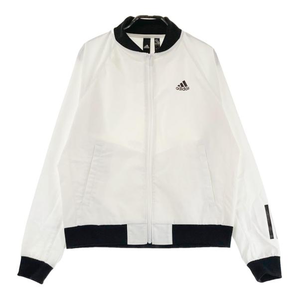 adidas IN9005 ホワイト ゴルフウェア　ジャケット L adidas コート ジャケット ファブリックミックスストレッチ