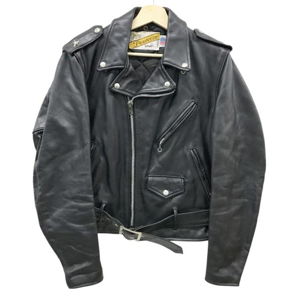 schott Perfecto ブラックライダースジャケット38 SCHOTT ショット PERFECTO 618 レザー ライダースジャケット ダブル