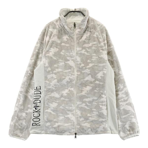 サイズ：04 ROCK DUDE ロックデュード  リバーシブルボアジップジャケット カモフラ柄 グレー系 [240101389960] ゴルフウェア メンズ ストスト stst-used_1-240101389960