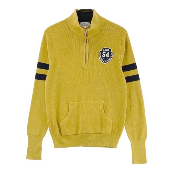 JACK BUNNY ジャックバニー ハーフジップ 長袖ニットセーター イエロー