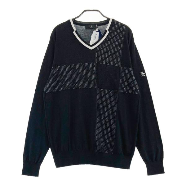 MUNSING WEAR マンシングウェア コットン ニットセーター 総柄 MUNSING WEAR マンシングウェア コットン ニットセーター 総柄