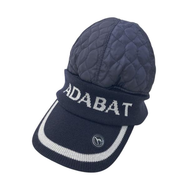 ADABAT アダバット 2024年モデル 中綿切替 ニットキャップ  ネイビー系  ゴルフウェア