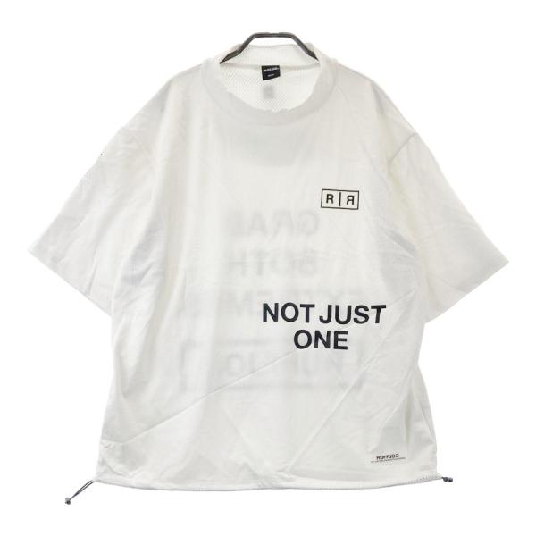 RUFFLOG ラフロッグ モックネック 半袖Tシャツ メッシュ ホワイト系 XL