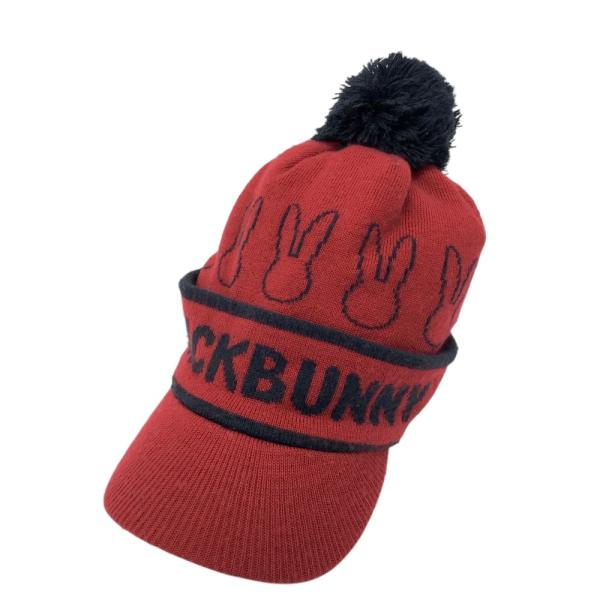 JACK BUNNY ジャックバニー  ニットキャップ  レッド系 FR ゴルフウェア