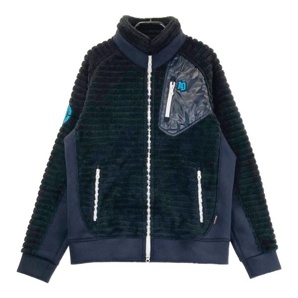 adabat アダバット ボアコンビネーション ジャケット 美品】ADABAT アダバット ボア ジップジャケット ブラック系 48 ゴルフ