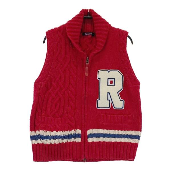 Russeluno RUSSELUNO ラッセルノ ジップ ニットベスト レッド系