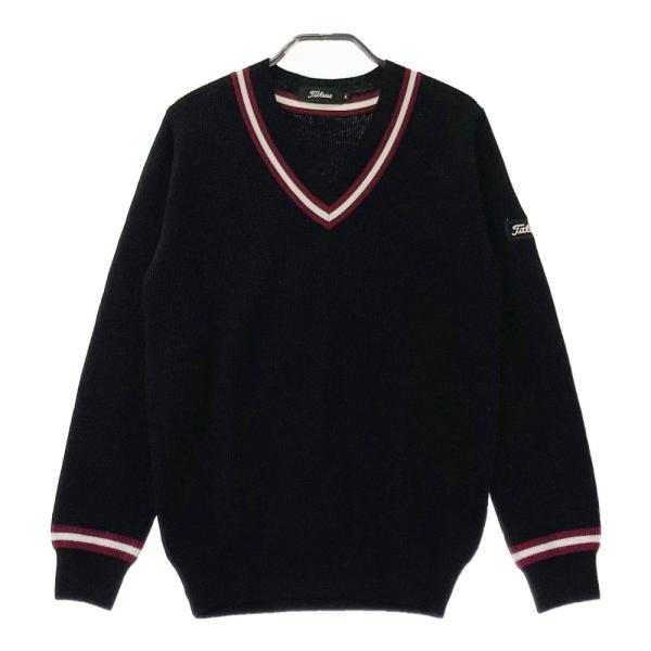 TITLEIST タイトリスト ニットセーター ブラック系 S ゴルフウェア