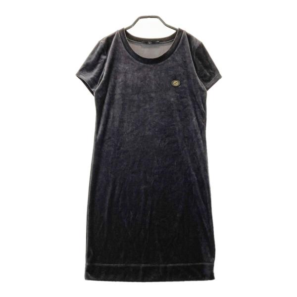 『値下げ中！』【GUCCI】半袖ベロアワンピース GUCCI（グッチ） ベロア 半袖ワンピース グレー系 S レディース