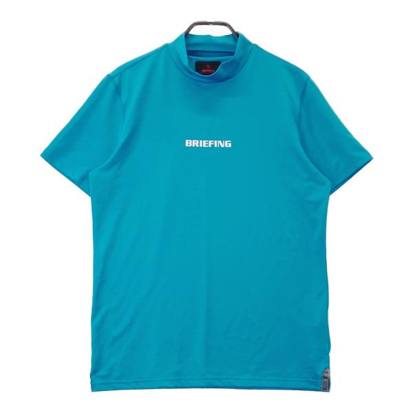 BRIEFING GOLF ブリーフィング モックネック 半袖Tシャツ ブルー