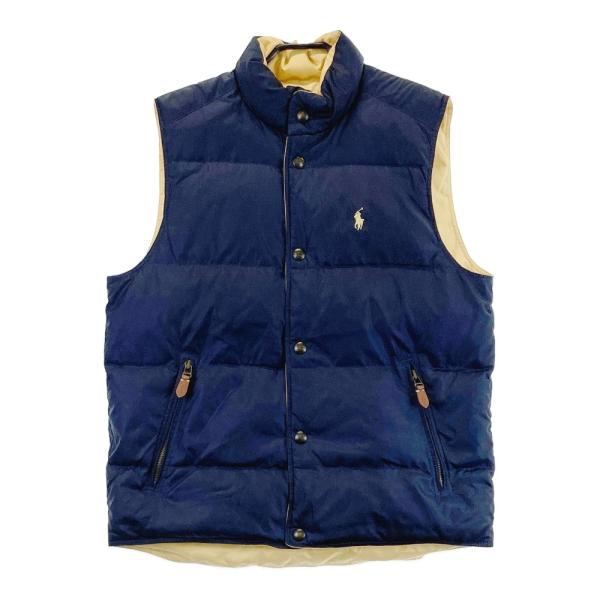 ポロバイラルフローレン リバーシブルダウンベスト 黒＆ワイン　メンズM polo Ralph Lauren reversible down vest “size L” ポロラルフローレン