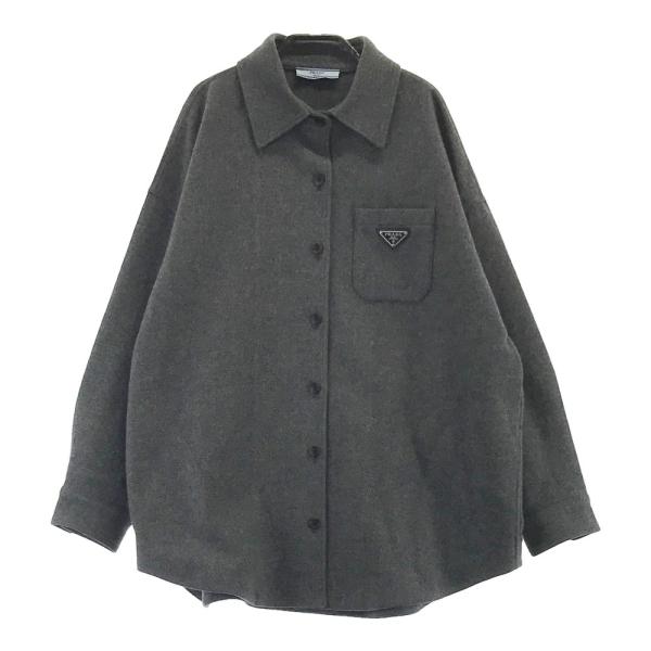 PRADA - PRADA プラダ ベスト -(XS位) グレーx緑(総柄) 【古着】【中古】 PRADA - PRADA プラダ ニット・セーター S グレー 【古着