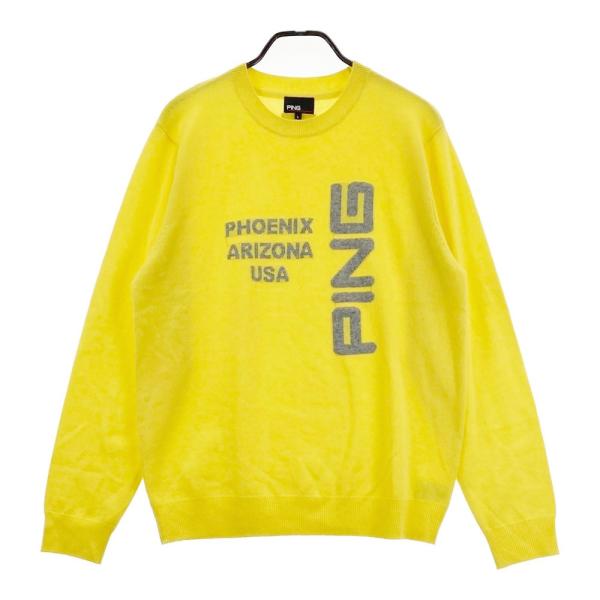 PING ピン カシミヤ 長袖ニットセーター イエロー系 L ゴルフウェア