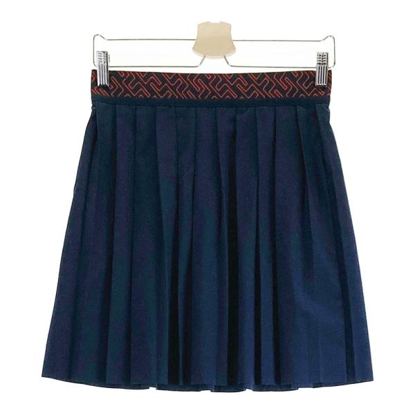 J.LINDEBERG ネイビー プリーツスカート JLロゴ サイズ：S J.LINDEBERG ジェイリンドバーグ プリーツスカート