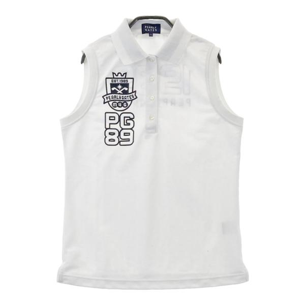 PEARLY GATES（パーリーゲイツ） ノースリーブポロシャツ ホワイト系 1