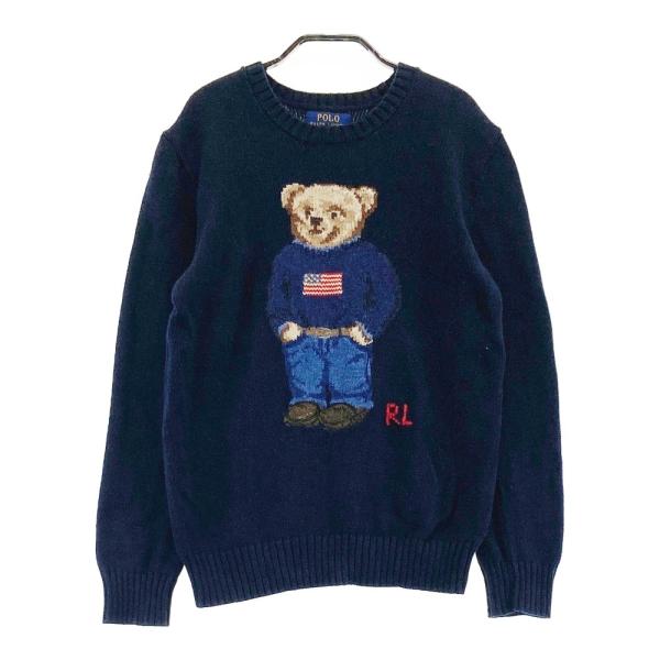 Polo Ralph Lauren クマ刺繍 ニット M ネイビー POLO RALPH LAUREN ポロ ラルフローレン ニットセーター ベア
