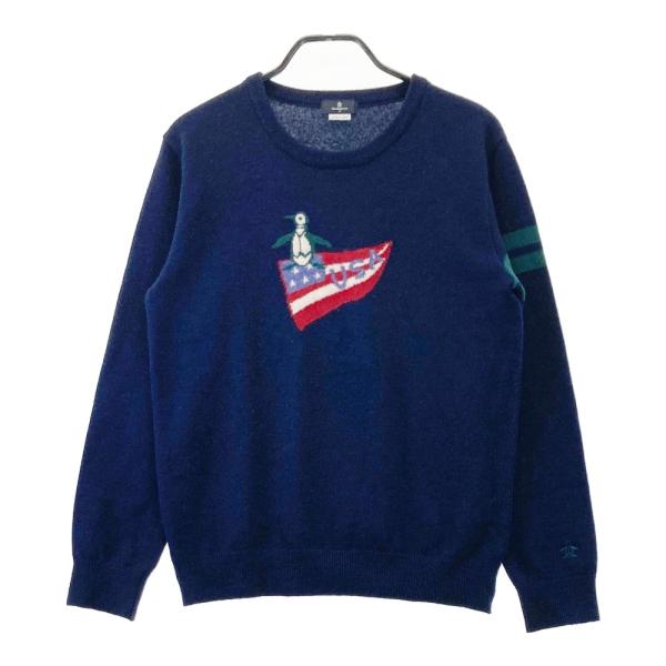 MUNSING WEAR マンシングウェア 長袖ニットセーター ネイビー系 MUNSING WEAR マンシングウェア 長袖ニットセーター ネイビー系