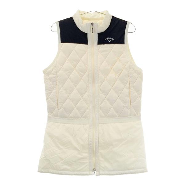 美品　Callaway レディース ゴルフ ダウンワンピース M ホワイト CALLAWAY キャロウェイ ダウンワンピース ホワイト系 L ゴルフウェア